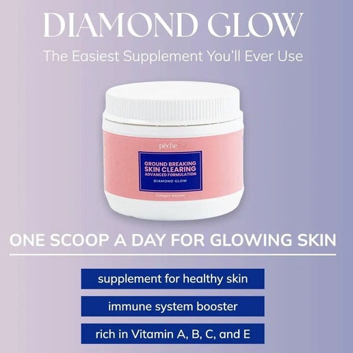 DIAMOND GLOW BY PECHE, SKIN SUPPLEMENT FOR ANTI-AGING, WHITENING, ENERGY BOOSTER - elizkofbeauty