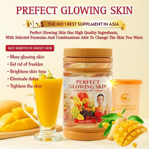 PERFECT GLOWING SKIN WITH L- GLUTATHIONE PLUS, VITAMIN C AND COLLAGEN - elizkofbeauty