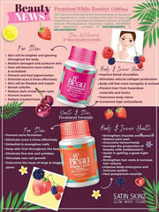 B'Beau L-Glutathione 500mg And B'Beau Vitamin C Capsule, Buy 2Packs& Get 1 Free Peal.