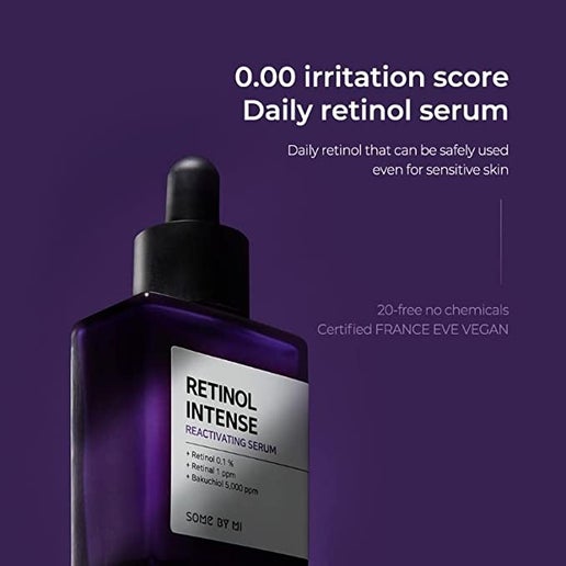 SOME BY MI 2023 Renewed Retinol Intense Reactivating Serum - 1.01oz, 30ml - Improvement of Skin Elasticity and Aging Signs - Reactivating Skin Barrier For Damaged Skin - elizkofbeauty