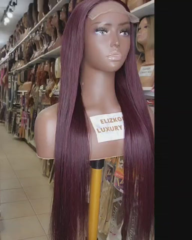 LUXURY BONE STRAIGHT GLUELESS WIG, MADE WITH 5X5 LACE CLOSURE 26''