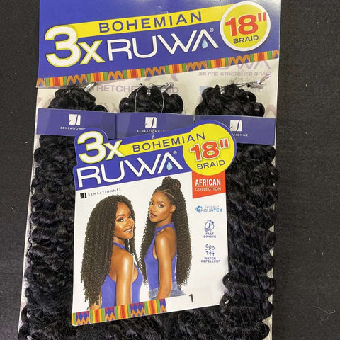 3X BOHEMIAN RUWA 18'BRAID COLOUR 1