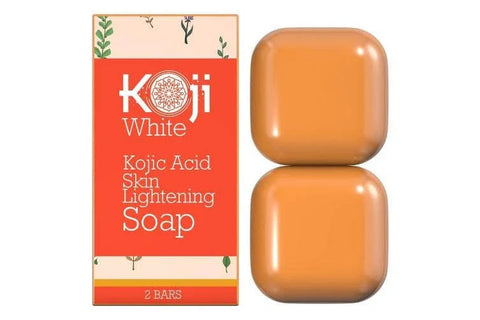 Koji White Pure Kojic Acid Soap | Glycerin Soap Bar for Gentle Skin Brightening and Exfoliation with Tea Tree, Coconut Oil, Hyaluronic Acid & Vitamin C